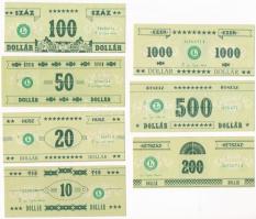 DN 10-1000$ (7xklf) játékpénzek az Ezüst-tó Kincse társasjtékból T:I,I-