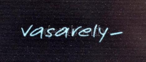 Victor Vasarely (1908-1997): Zebrák. Ofszet nyomat, papír, jelzett a nyomaton. Üvegezett fa keretben...