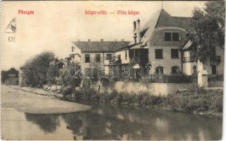 1910 Pöstyén, Piestany; Löger villa. Kaiser Ede kiadása / villa