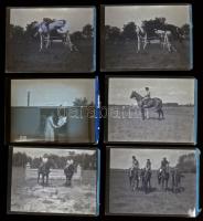 Lovas bemutató, 6 db fotónegatív, 9×12 cm