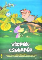 1983 Vizipók-csodapók, magyar rajzfilm plakát, MOKÉP, MAHIR, Bp., Offset-ny.,  80x56 cm