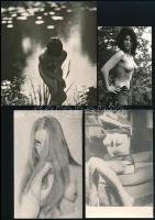 cca 1970 7 db erotikus fotó, 9,5x6,5 cm és 13x16,5 cm közötti méretekben