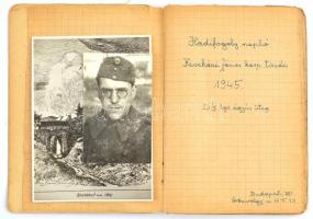 1944-1946 Keveházi János karp. tizedes honvédnaplói, 2 db, 23/I. lgv. ágyús üteg, 1944. jún. 23. - 1...