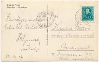 1934 Zalalövő, vasútállomás, Római híd (fa)