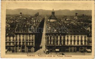Torino, Turin; Panorama preso dal Palazzo Madama / general view, street view, tram, So. Stpl