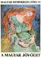 cca 1990 11 db rendszerváltó politikai plakát, nagyrészt MDF, jó állapotban, mind különféle, 68×47 é...