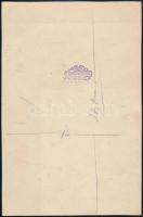 cca 1920 Amberg József (1890-1972?): Saxlehner András Hunyadi János keserűvize, címketerv, akvarell-...