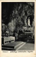1939 Budapest XI. Gellért-hegyi lourdesi barlang, Magyarok Nagyasszonya sziklatemplom, kegyoltár (EK)