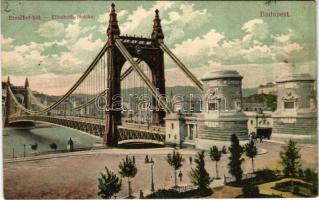 1907 Budapest, Erzsébet híd. D. K. Bp. 1906. 558. (EK)