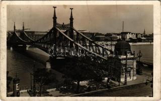 1942 Budapest, Ferenc József híd, villamos (EK)
