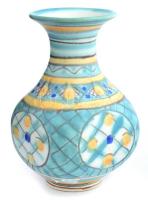 Iparművészeti Vállalatos Gorka kerámia váza. Kézzel festett, jelzett, hibátlan. 18 cm