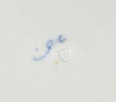 Alt Wien áttört kínáló tál. Kézzel festett, jelzett, hibátlan. d: 27 cm