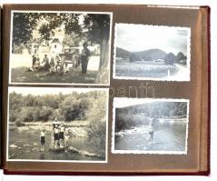 cca 1930-1944 2 db fotóalbum, több mint 150 db fényképpel, benne kárpátaljai életképek, munkaszolgálaton készült képek. Buzássy Ferenc labdarúgó hagyatékából