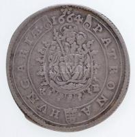 1664K-B 15kr Ag "I. Lipót" Körmöcbánya (5,99g) T:2,2- / Hungary 1664K-B 15 Kreuzer Ag &quo...