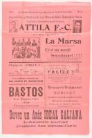 cca 1930 Attilla FC - Deportivo Alavés futball mérkőzés spanyol plakátja. FFFA / Football match poster 34x49 cm