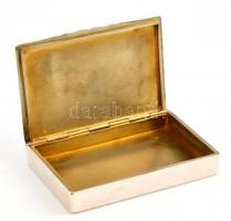 Ezüst(Ag) dobozka, jelzett, 8,5×5,5×1,2 cm, nettó: 100,2 g