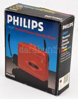 Philips kazettás lejátszó, fejhallgató nélkül, elem nélkül, eredeti dobozában, 11,5x9,5 cm