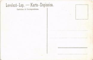 Fiume, Rijeka; Svetiste na Trsatu / castle, church, interior. G. Fischer Art Nouveau, litho  (EK)