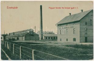 1918 Érsekújvár, Nové Zámky; Magyar kender és lenipar gyár rt. előbb Salzmann és Társa. W.L. 438. / Hungarian hemp and flax industry factory (EK)