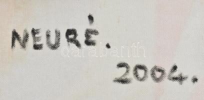 Csók R. jelzéssel: Neuré, 2004 (konstruktivista kompozíció. Olaj, vászon, hátoldalán feliratozott, 3...