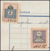 1909 Győr, Schnabel Testvérek Posztó, Gyapjúszövet stb. Raktárának fejléces számlája 2f+64f okmánybé...