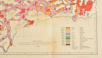 cca 1920 Magyarország néprajzi térképe a népsűrűség alapján, Szerk.: Gróf Teleki Pál, ún. "Vörö...