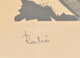 Dr. Székelyudvarhelyi Kováts Ferenc (1913-1997): Rahó (Kárpátalja). Linómetszet, papír, jelzett, üve...