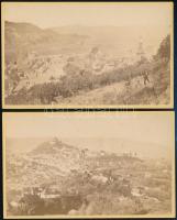 cca 1880 Segesvár 4 db fénykép vizitkártya méretben Schuller műterméből 10x6,5 cm / Schässburg / Sigishoara 4 photos 10x6,5 cm