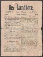 1877 Temesvár, Der Landbote című újság 6. évfolyamának 25. száma, szakadásokkal