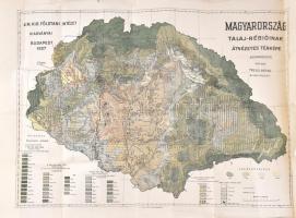1927 Magyarország Talaj-régióinak átnézetes térképe, Szerk.: 1918-ban Treitz Péter, 1:1.000.000, Bp., M. Kir. Földtani Intézet, hajtott, szakadt, 69x92 cm