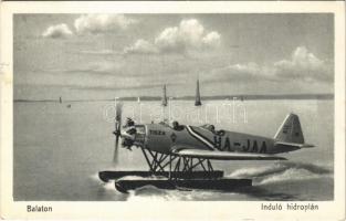 1939 Balaton, induló Junkers hidroplán Tisza HA-JAA lajstromjellel