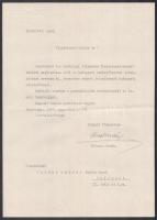 1943 Serédi Jusztinián (1884-1945) hercegprímás aláírása egy hitoktatói kinevezésen, Magyarország Hercegprímása fejléces papíron, 1943. aug. 14.