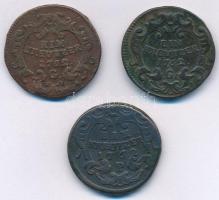 Ausztria 1762G 1kr Cu "Mária Terézia" + 1762G 1kr Cu "Ferenc" + 1762P 1kr Cu &qu...