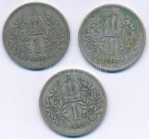 Ausztria 1893-1896. 1K Ag "Ferenc József" (3xklf) T:2-,3
Austria 1893-1896. 1 Corona Ag &...