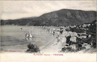 Alassio, Panorama, coast, sailboats
