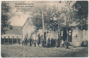 Hidasliget, Bruckenau, Pischia; Hansz János áruháza / Hans János Warenhaus / shop of Hansz (fa)