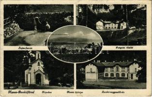 1943 Bankó-fürdő, Bankófürdő, Bankov (Kassa, Kosice); Bankó szálloda, Fenyves, Kápolna, Lujza forrás / hotel, spa, forest, chapel, spring source (EK)