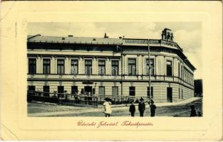 1912 Jolsva, Jelsava; Takarékpénztár, Belics János üzlete. W. L. Bp. 2596. / savings bank, shop (EB)