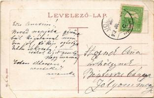 1912 Jolsva, Jelsava; Takarékpénztár, Belics János üzlete. W. L. Bp. 2596. / savings bank, shop (EB)