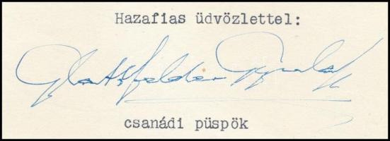 1942 Glattfelder Gyula (1874-1943) csanádi püspök (1911-1943), későbbi kalocsai érsek (1942-1943) gé...