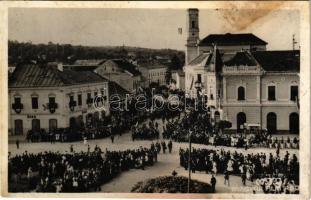 1940 Zilah, Zalau; bevonulás, Éder üzlete / entry of the Hungarian troops, shops (fl)