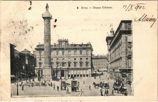 Roma, Rome; Piazza Colonna (creases)