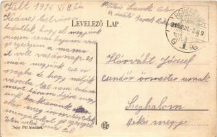 1915 Mezőkovácsháza, Mező-Kovácsháza; vasútállomás. Papp Pál kiadása / Bahnhof / railway station  (E...