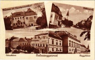 Balassagyarmat, Városháza, Múzeum az Országzászlóval, Rákóczi út, Megyeháza (felületi sérülés / surface damage)