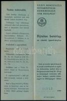 1938 A Budapesti Nemzetközi Eucharisztikus Kongresszus által kiadott ún. zöld betétlap utazási igazolványhoz