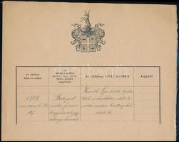 1894 Kossuth Lajos (1802-1894) halálával kapcsolatos két dokumentum borítékja, rajta a Gerlóczy-csal...