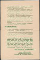 cca 1939 Fajvédők! Sorakozó! Mi a fajvédelem? A Magyar Fajvédők Országos Szövetsége, a "Rongyos...