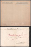 cca 1918-1919 Pécsi Nemzeti Tanács feliratú boríték, és Pécsi Nemzeti Tanács - Katonai Parancsnokság feliratú levélpapír, kitöltetlenek.