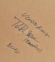 Vörös Edit (?-), Tóth Imre (?-): VÍparti virágzás. Olaj, farost, jelzett, hátoldalán autográf felira...