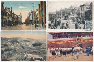 40 db RÉGI ázsiai városképes lap, vegyes minőség / 40 pre-1945 Asian town-view postcards in mixed quality